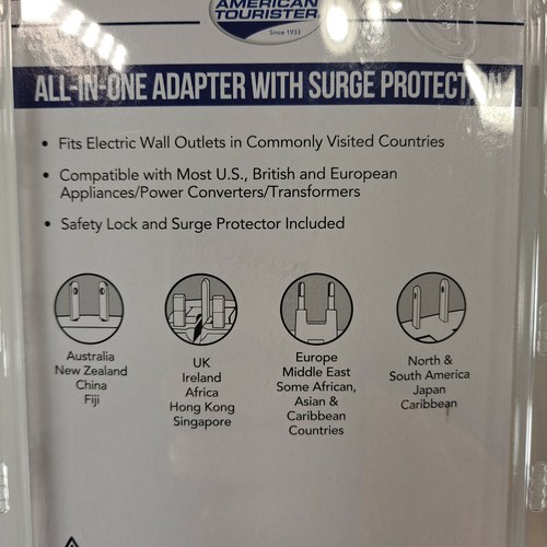 American Tourister All In One worldwide Adapter Plug with Surge Protection - New - Picture 7 of 7