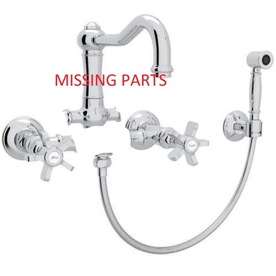Rohl Country Kitchen Widespread 3 Kitchen Faucet A1456xwsapc 2