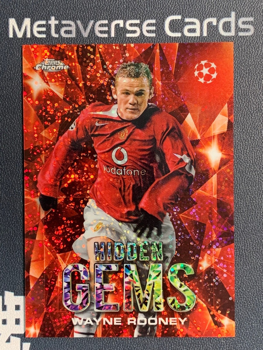 2024 Topps Chrome UCL Red Hidden Gems Wayne Rooney Hit SSP
