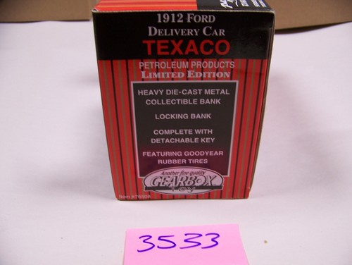 1912 FORD DELIVERY CAR BANK, TEXACO (ITEM #3533) - Picture 4 of 5