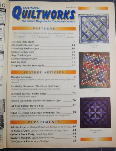 Traditions Quiltworks Quilt  Magazine Quilting  November 1996  - Picture 2 of 2