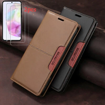 MARKENLOS Handy Hülle für Samsung Galaxy A56 & A56 5G Klapp Cover Magnet Case Displayglas
