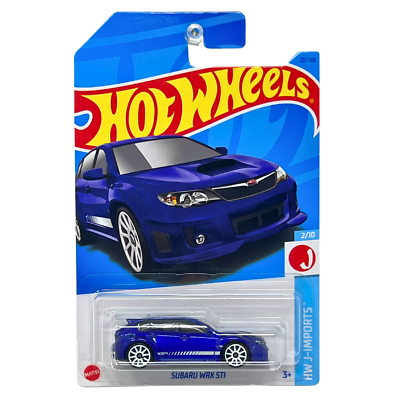 Hot Wheels HW J-Imports Subaru WRX STI JDM 1:64 Diecast Blue | eBay
