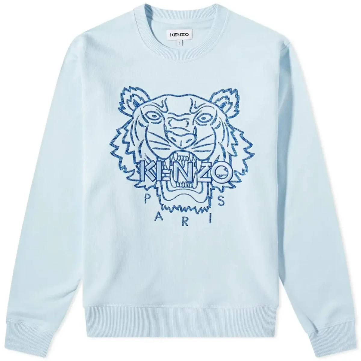 KENZO CLASSIC TIGER CREW SWEAT SKY BLUE SZ XL