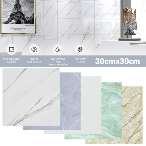 Peel & Stick 3D Tile Stickers Kitchen Bathroom Backsplash Splashback 30X30CM