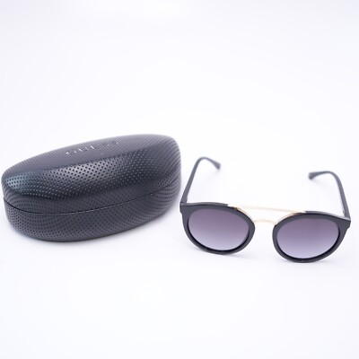 Guess round black frame sunglasses Guess GU3026 01B Matte Black Mirrored Round Plastic  main image 2