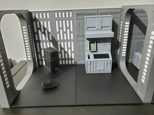 Star Wars Diorama for 1/12 Scale Black Series Figures Grey Death Star Large - Picture 8 of 10