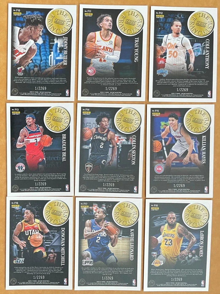 2020-21 Panini Instant NBA Score The Franchise Set #F1-#F30 Singles (You Pick) - Image 4 of 4