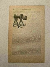 KP195) Shoe Power Roller Machine Leather Industrial Production 1879 Engraving