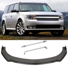 Carbon Fiber Style Front Bumper Lip Body Kits + Strut Rods For Ford Flex Sport