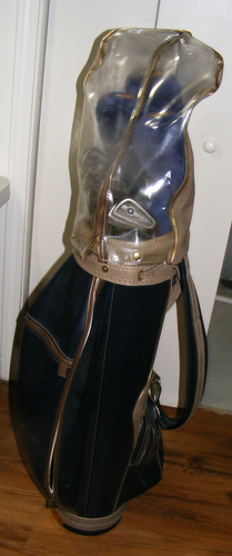Vintage Mens Golf Set - 12 Clubs: Spalding woods + irons + putter; Hogan bag - Picture 2 of 14