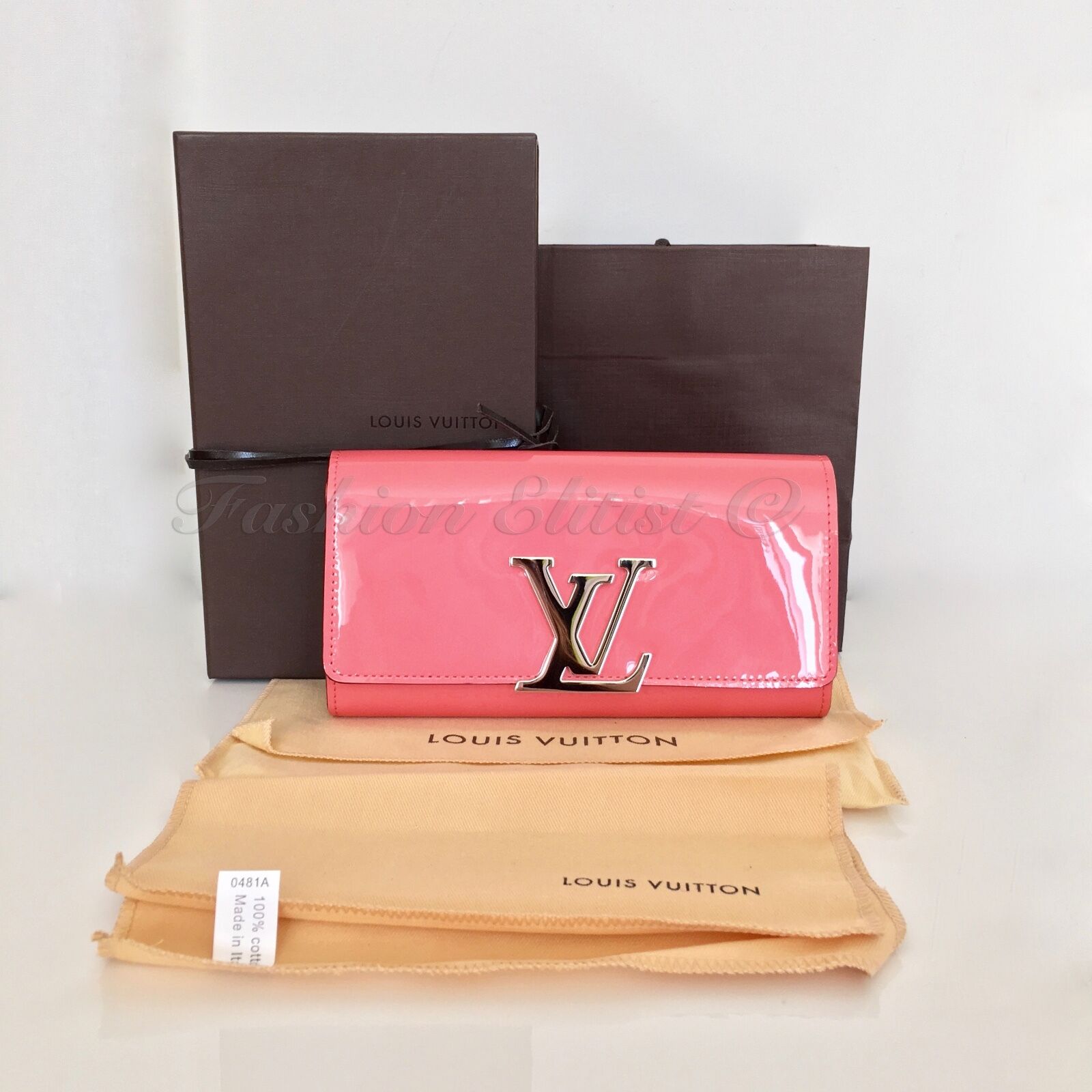 Patent leather card wallet Louis Vuitton Pink in Patent leather