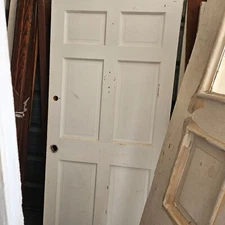 EXTERIOR ANTIQUE WOOD DOOR 6 PANELS 36 X 79 1/2 CAN SHIP!!!