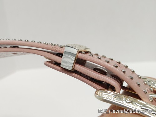 Nocona Belt Co. Women's Pink Studded Rhinestone Cowgirl Belt Style N4420430 32 - Picture 8 of 13