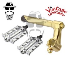 Vintage Lowrider Stem Classic 22.2 Gold Pedals Mi Square Twisted 1/2" Chrome