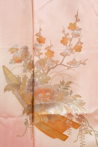 DEAR VANILLA JAPANESE SILK HOMONGI KIMONO WOMEN'S AUTHENTIC JAPAN DRESS ORIGINAL - Picture 6 of 8