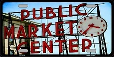 Pikes Place Novelty Metal License Plate Tag LP8775