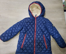BEN SHERMAN boys size 4T QUILTED WINTER JACKET COAT HOOD FLEECE LINED SO WARM 