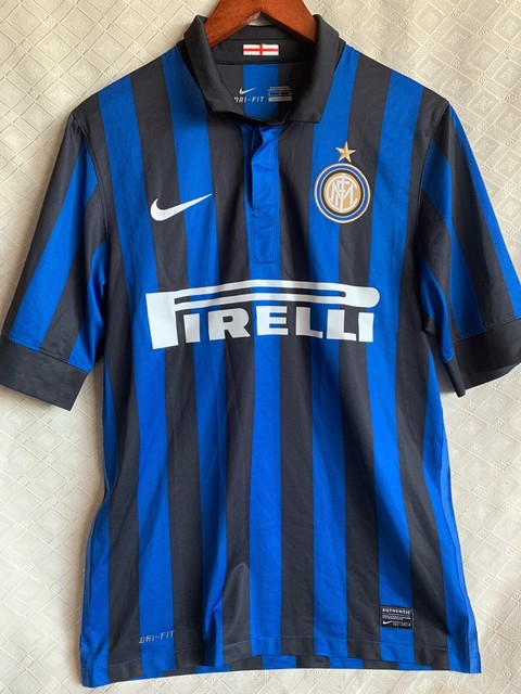 Nike Dri Fit Inter Milan Soccer Jersey PIRELLI Mens Size S Patch Futbol Machuki | eBay