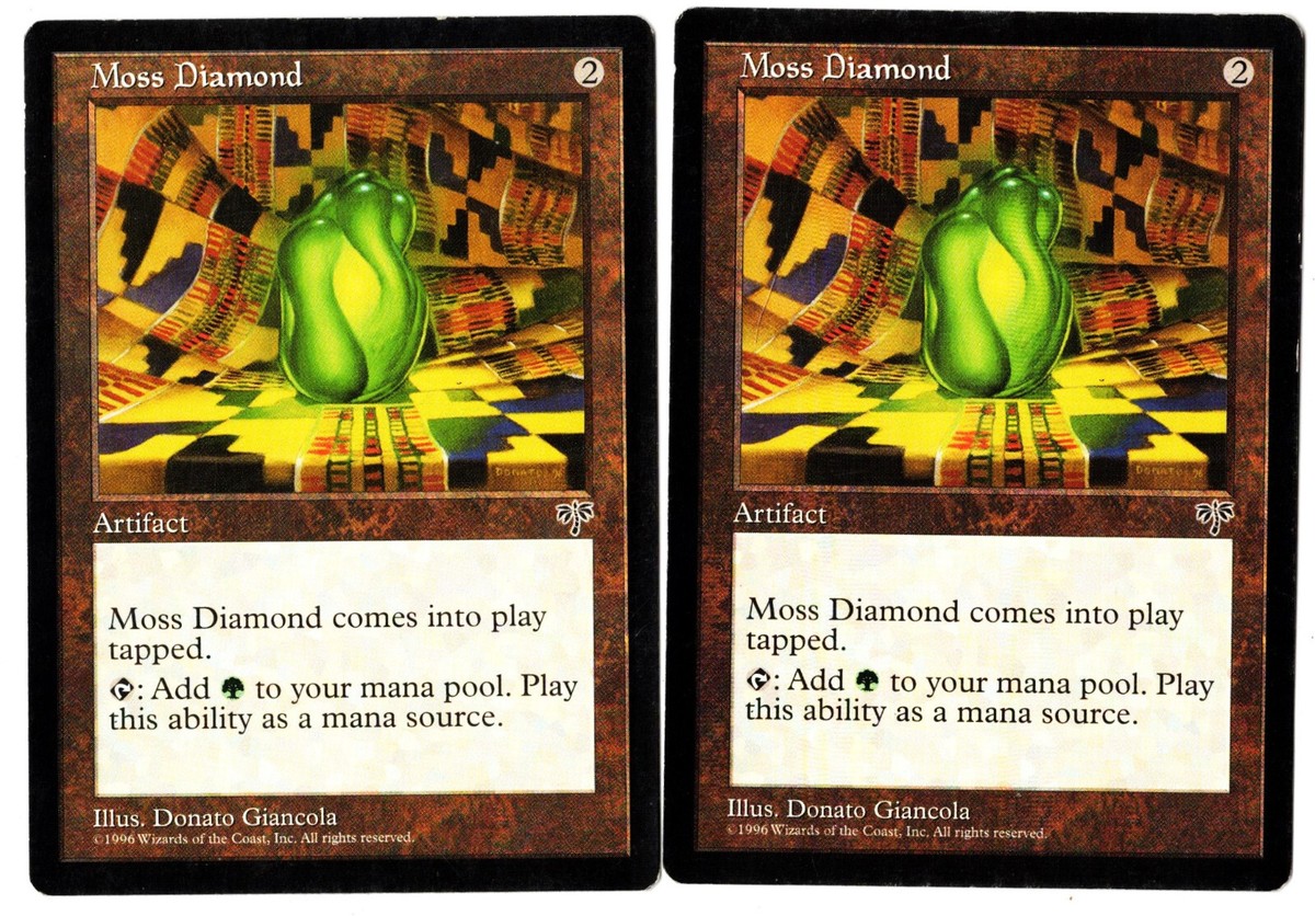 Moss Diamond - Mirage 1996 MTG Artifact (Green) LP X 2 A | eBay
