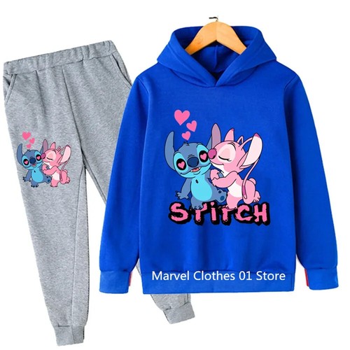 2pcs Set Clothing Stitch Hoodies Boys Girls Casual Long-Sleeves Sweatshirt+Long - Picture 138 of 160