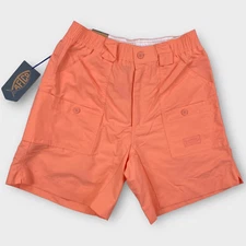 $65 Aftco Fishing Cargo Shorts Mens Hybrid Desert Coral UPF 50+ Stretch Outdoor