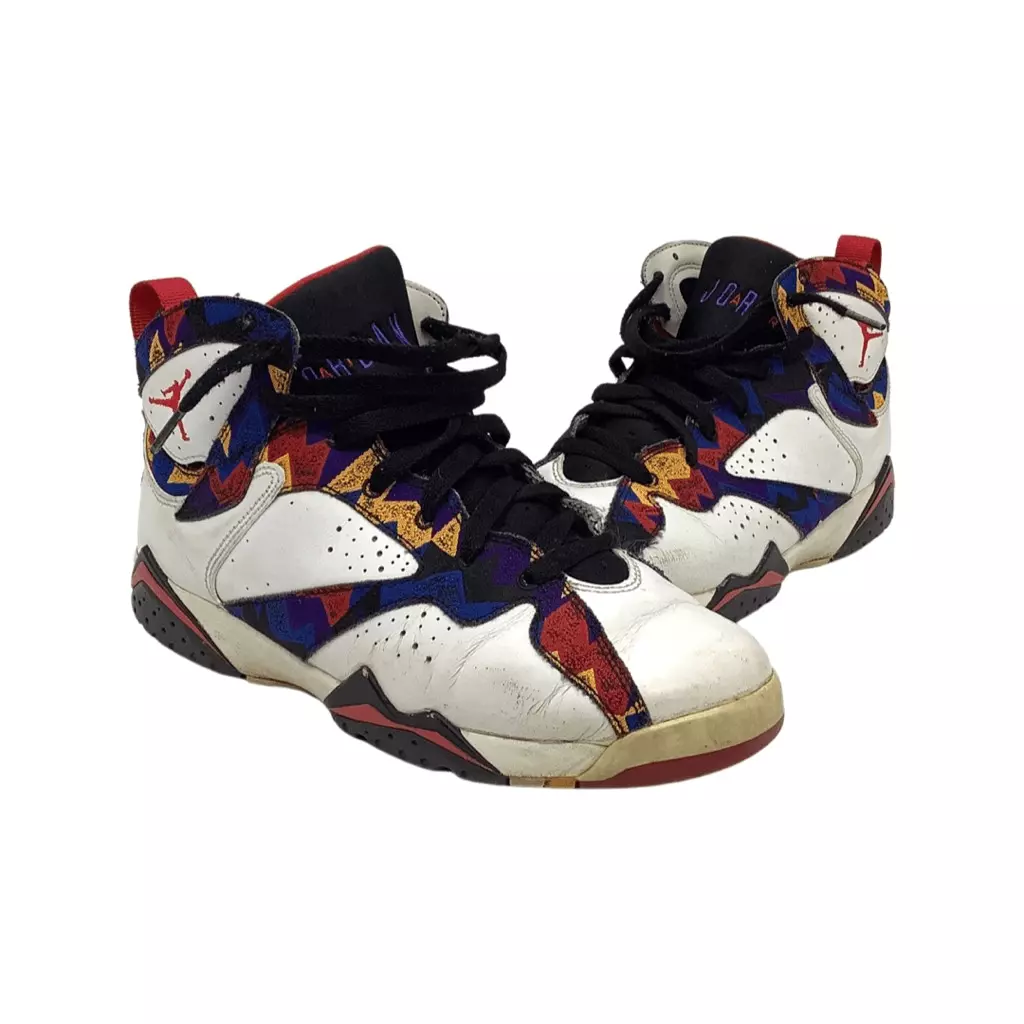 Porcentaje Justicia torre Nike Air Jordan 7 Retro BG Shoes Nothing But Net Ugly Sweater Size 7Y  304774-142 | eBay