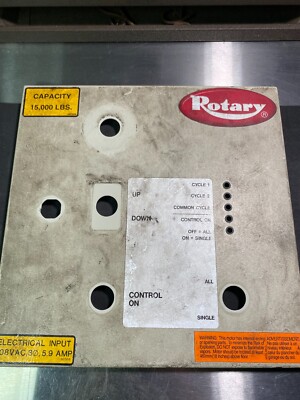Rotary Lift HP415 Automotive Lift Hoist Master Control Panel Door
