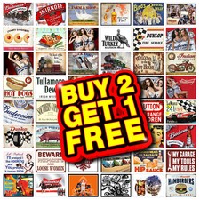 Metal Tin Sign Plaque Man Cave Home Bar Retro Garage Shed Pub House Signs Q25
