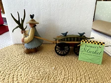 Williraye Studios - Farmer's Market - "BUMPER CROP" -ww7605 - GIRL PULLING WAGON