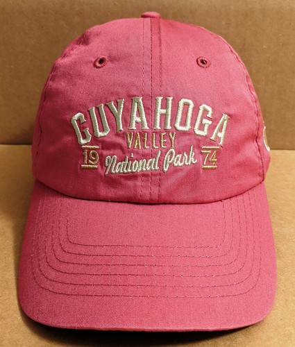 Cuyahoga Valley National Park Ohio Fuchsia Pink Baseball Hat Cap Hook&Loop Adult
