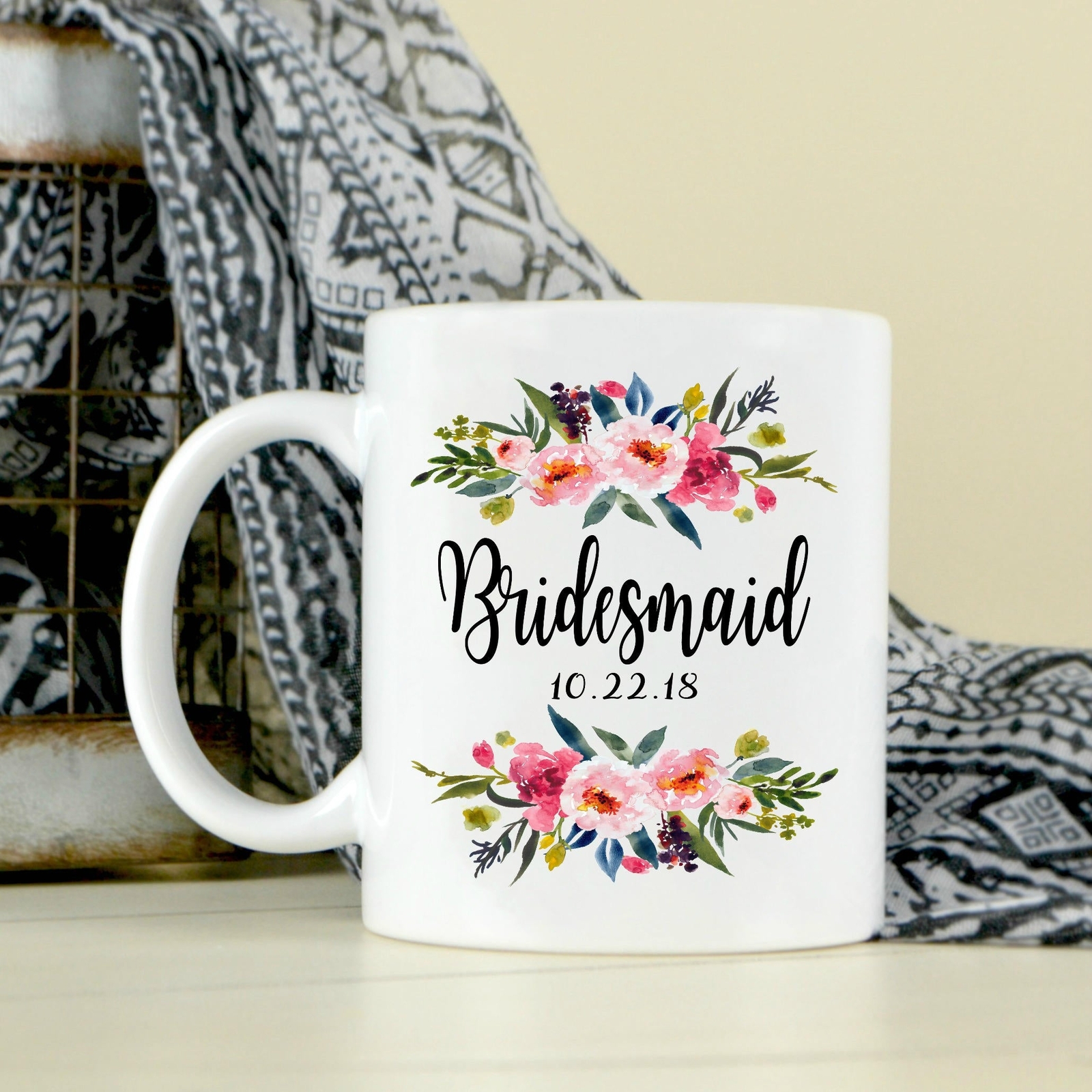 Custom Bridesmaid Coffee Mug Bridesmaid Gift Custom Wedding Favor Bridal Party