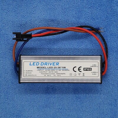 Waterproof AC LED Driver 25~36x1W 300mA Power Supply Lamp Light