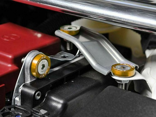 20 piezas JDM Billet aluminio guardabarros parachoques arandela perno motor bahía vestir amarillo - Imagen 6 de 9