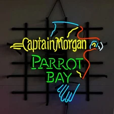 Captain Morgan Parrot Bay 24"x20" Neon Sign Lamp Light Hanging Nightlight EY 