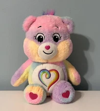 Basic Fun Care Bears 14" Togetherness Bear Rainbow Heart 2021 Stuffed Plush