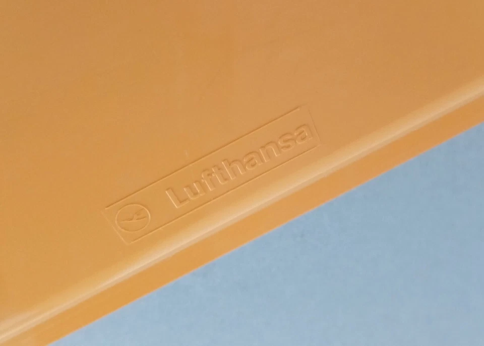 Hans Theo Baumann Bauhaus Luftansa 1ª clase naranja bandeja de servicio 1967 RRR Foto 4 de 4