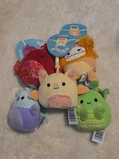 VHTF Original Squishmallows Clip On Plush Key Chain w/ Tag LOT Of 5