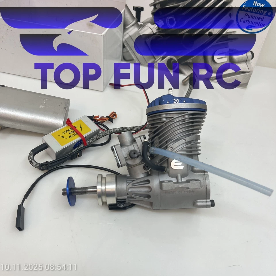 EVOLUTION ENGINES 20 GAS RC AIRPLANE ENGINE ELECTRIC IGNITION (MISSING PROP NUT) - Image 3 of 4