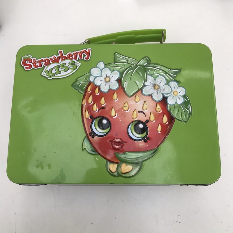 SHOPKINS Metal Lunch Box - Collectible Collector’s Tin Handle 2013 Strawberry