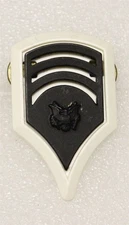 Enlisted Army Rank Pin 20104: Specialist E-7 - VN era, subdued w/plastic backing