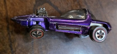1967 Hot Wheels 2 '' Redline 1:64 Silhouette Purple w/ White Interior Loose Car 