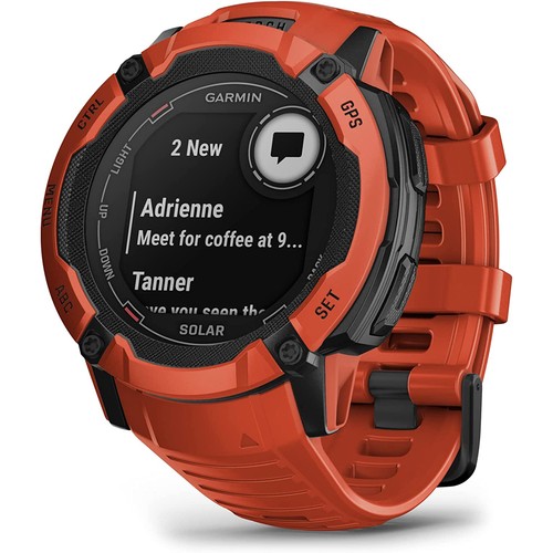 Garmin Instinct 2X Solar Rugged GPS Smartwatch Flame Red + 2x Tactical Bracelet - Picture 4 of 12