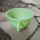 Vintage 1950s FIRE KING Jadeite Green JANE RAY Ribbed Replacement Coffee Tea Cup