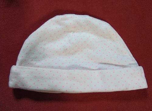 Chapeau bébé fille taille 0-3M bambin blanc rose à pois carter's child of mine - Photo 3/6