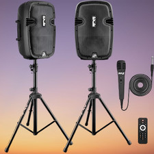 Pyle Dual 8" 700W PA System w/ Bluetooth Stands
