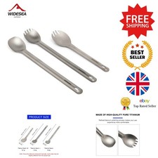 Camping Utensils - Portable Titanium Spork and Spoon Set for Hiking - Ultralight