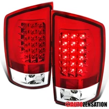 Fit 2007-2008 Dodge Ram 1500 2500 3500 Red LED Tail Lights Rear Brake Lamp 07-08
