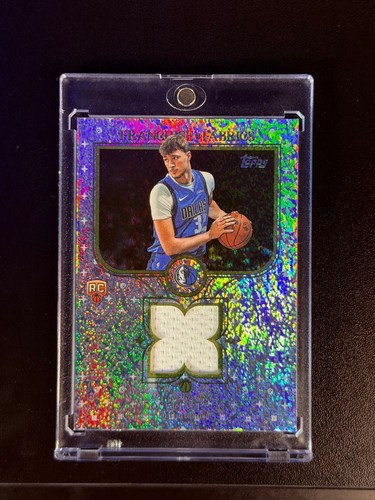 Cooper Flagg [Holo Green Foil] #FF-CF 2025 Topps Franchise Fabrics card