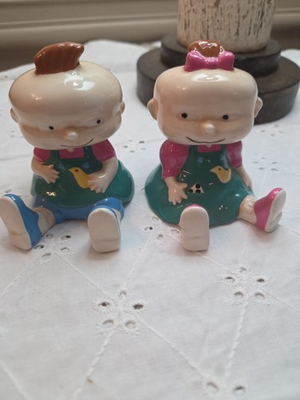 #ad Vintage 1996 Rugrats Phil Lil Deville Salt Pepper Shakers Ceramic Viacom... $49.99